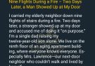 I Carried My Elderly Neighbor down Nine Flights During a Fire – Two Days Later, a Man Showed Up at My Door and Said, ‘You Did It on Purpose!’